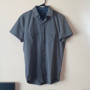 Kenneth Cole New York Gray Short Sleeve Shirt